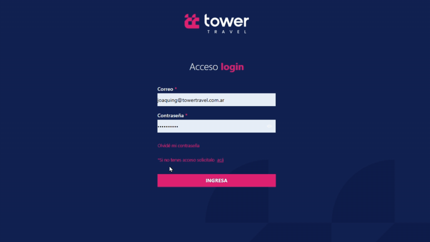 Acceso al módulo y login